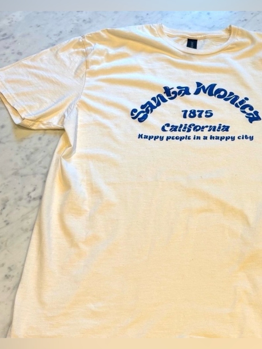 Santa Monica Tee, Women’s size Large, Gildan soft style, nice pre owned cond